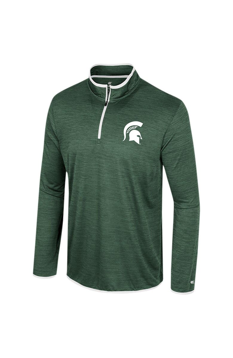 COLOSSEUM Men's Colosseum Green Michigan State Spartans Wright Quarter-Zip Windshirt, Alternate, color, 