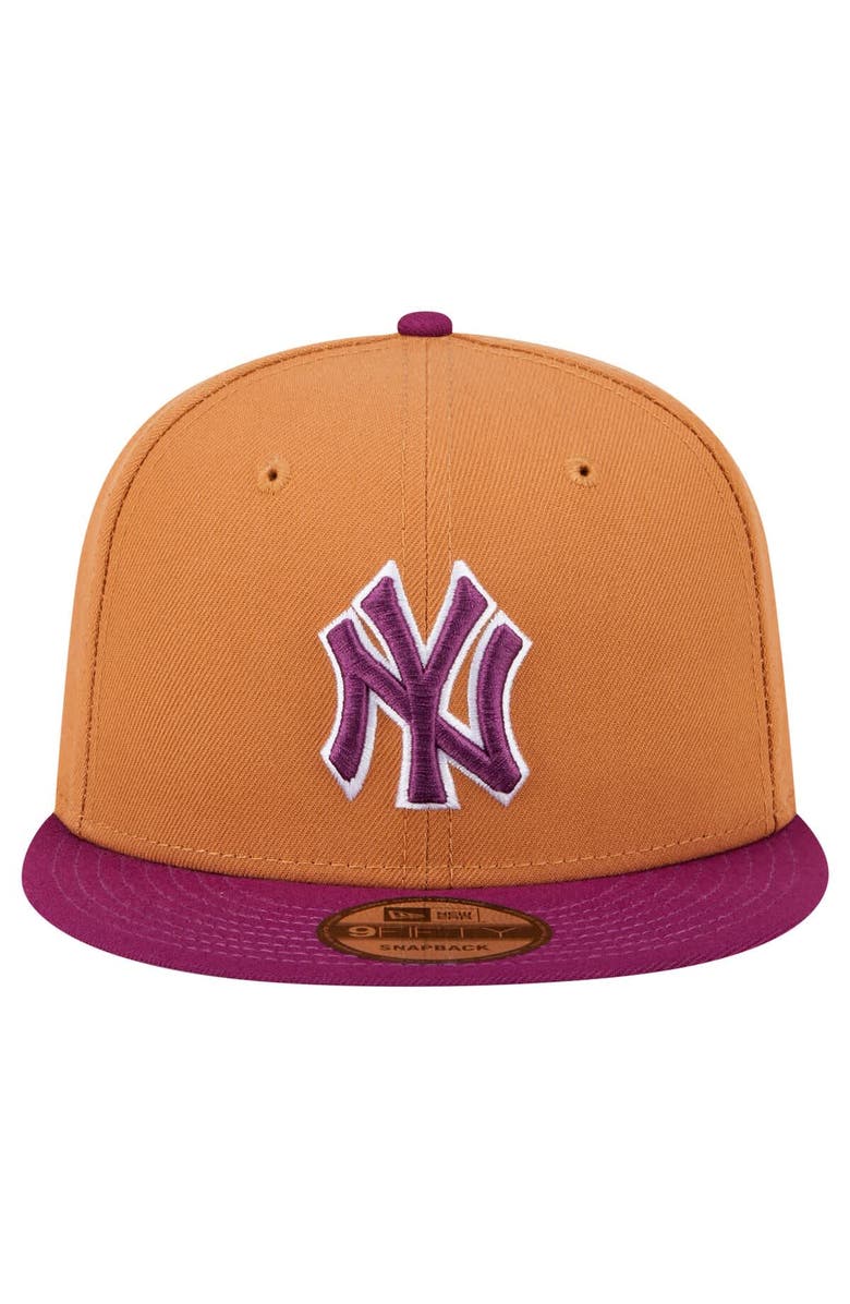 New Era Men's New Era Brown/Purple New York Yankees Color Pack Two-Tone 9FIFTY Snapback Hat, Alternate, color, Brown
