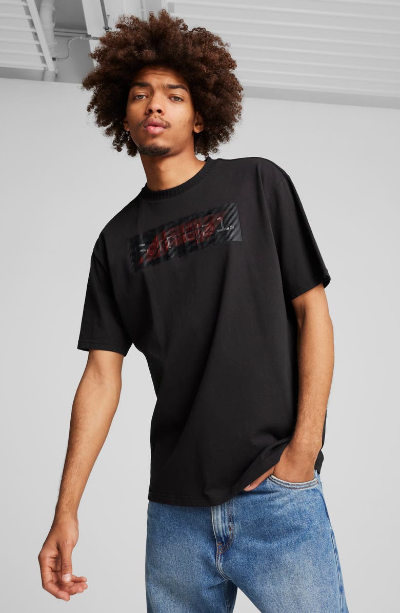 PUMA x F1 Logo Graphic T-Shirt, Alternate, color, Puma Black
