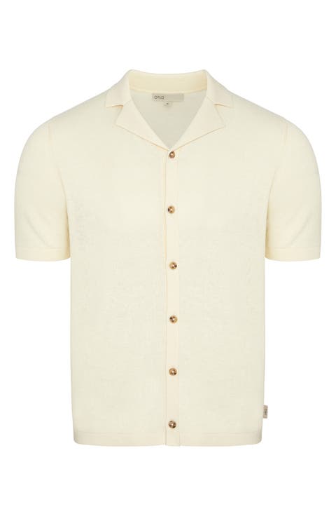 Cotton Linen Blend Camp Sweater