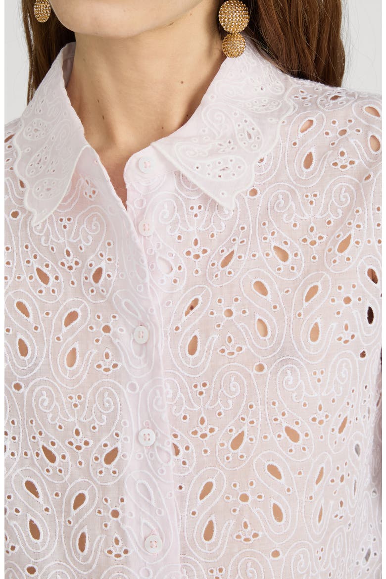 The Paisley Eyelet Shirt, Alternate, color, BUBBLE GUM