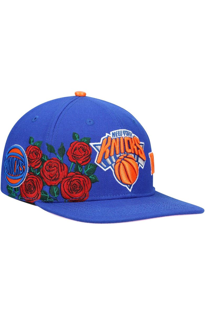 PRO STANDARD Men's Pro Standard Blue New York Knicks Roses Snapback Hat, Alternate, color, 