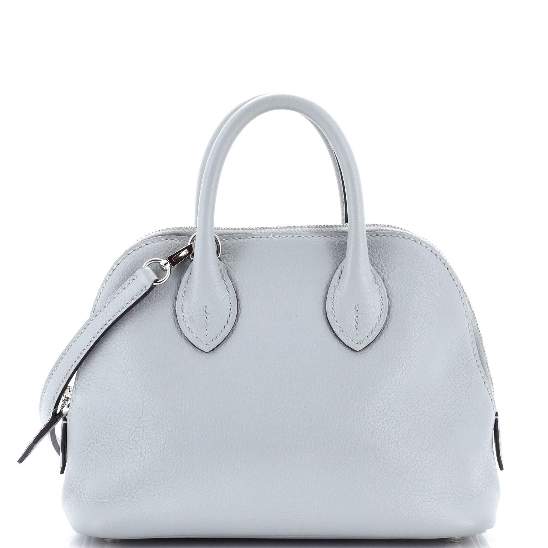 Pre-Owned Hermes Bolide 1923 Bag Evercolor Mini, Main, color, Bleu Glacier