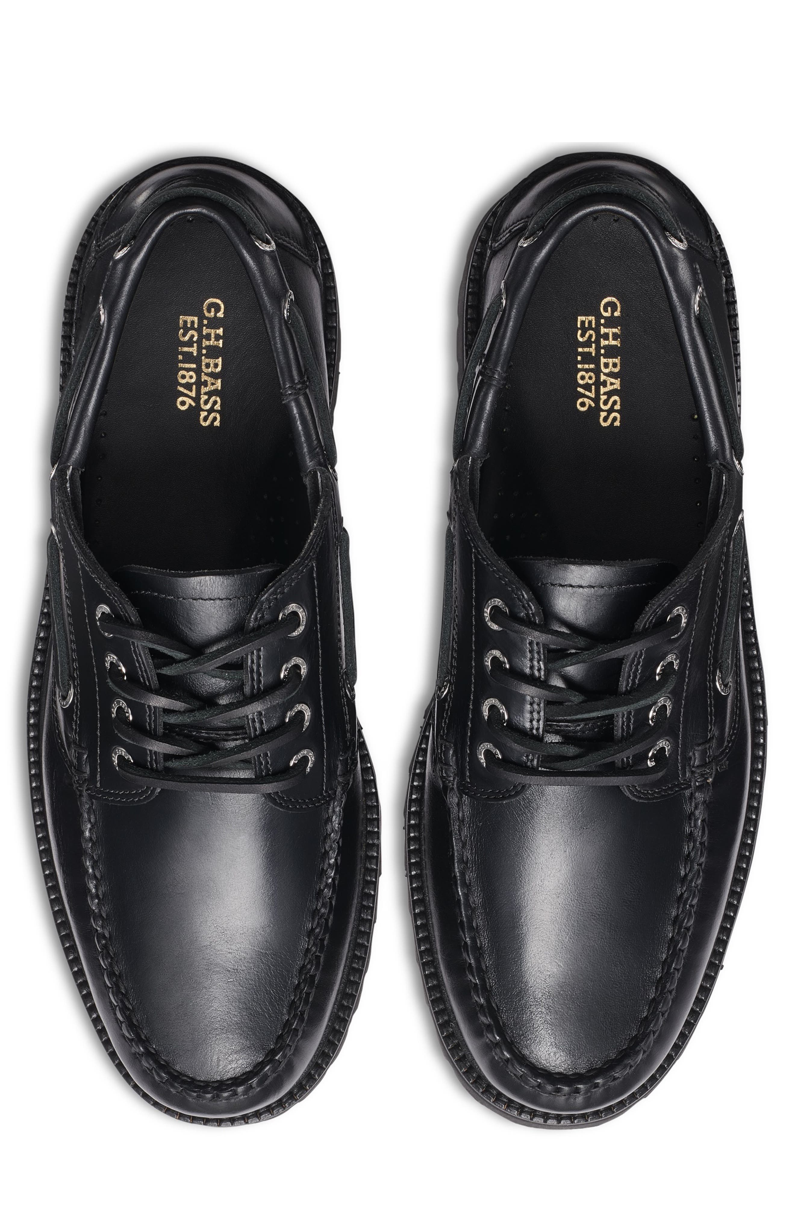 G.H.BASS Ranger Camp Moc Toe Loafer, Alternate, color, Black