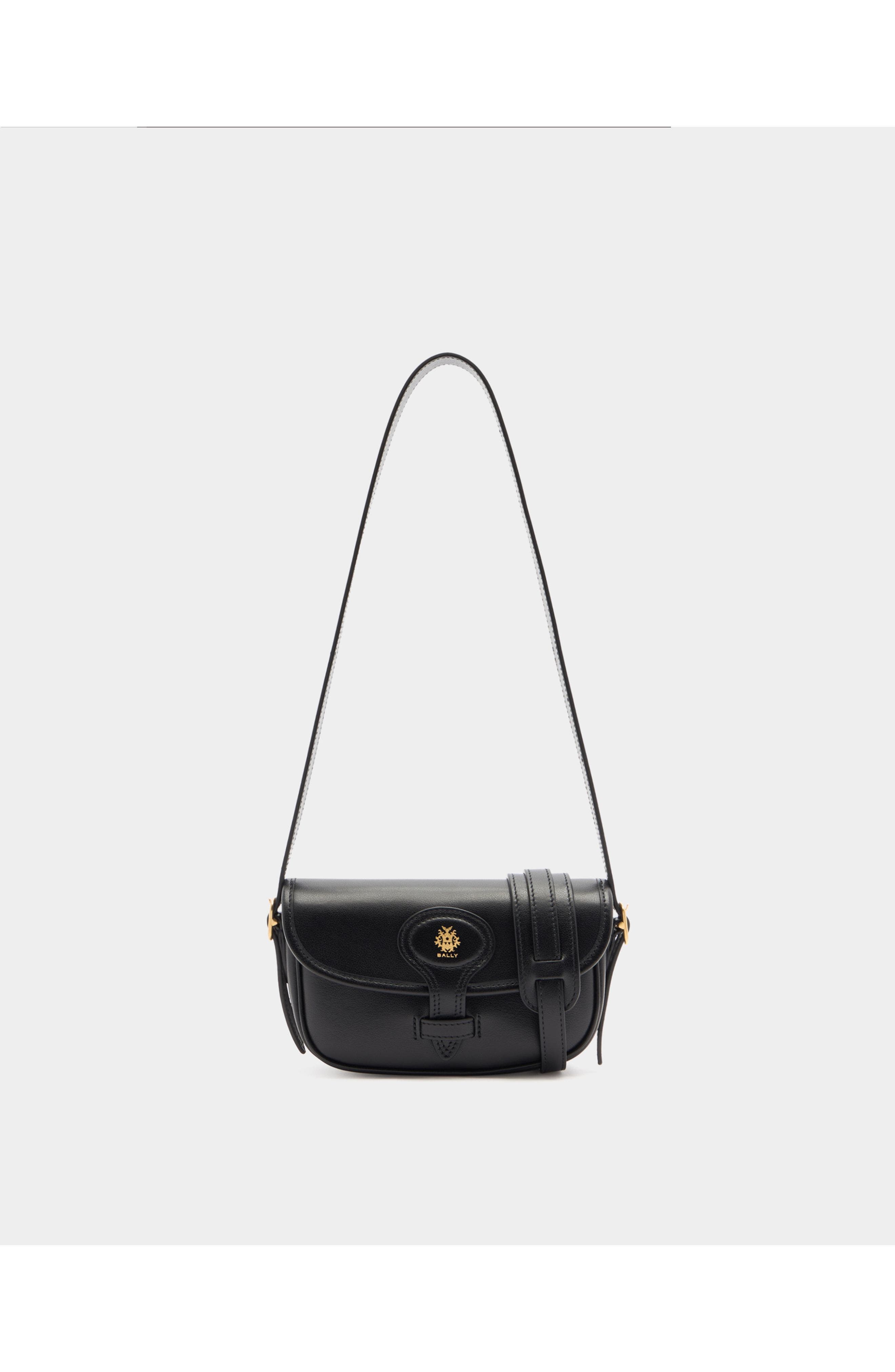 Bally Beckett Minibag in Calf Leather, Main, color, Black