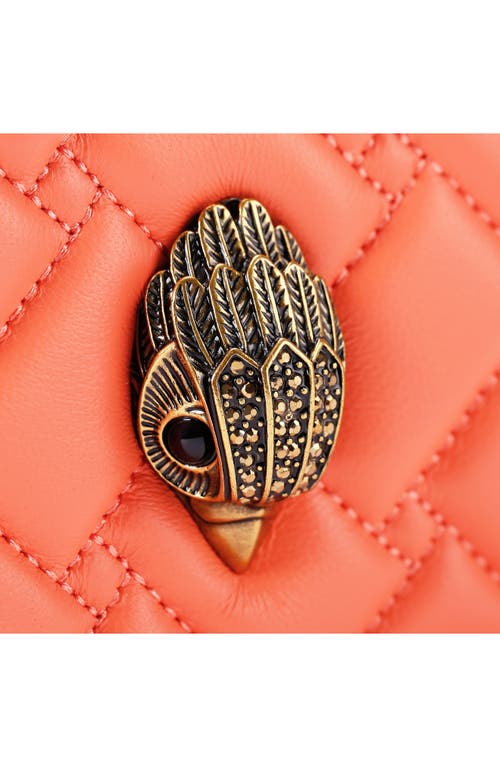 Kurt Geiger London Small Kensington Leather Camera Bag In Orange