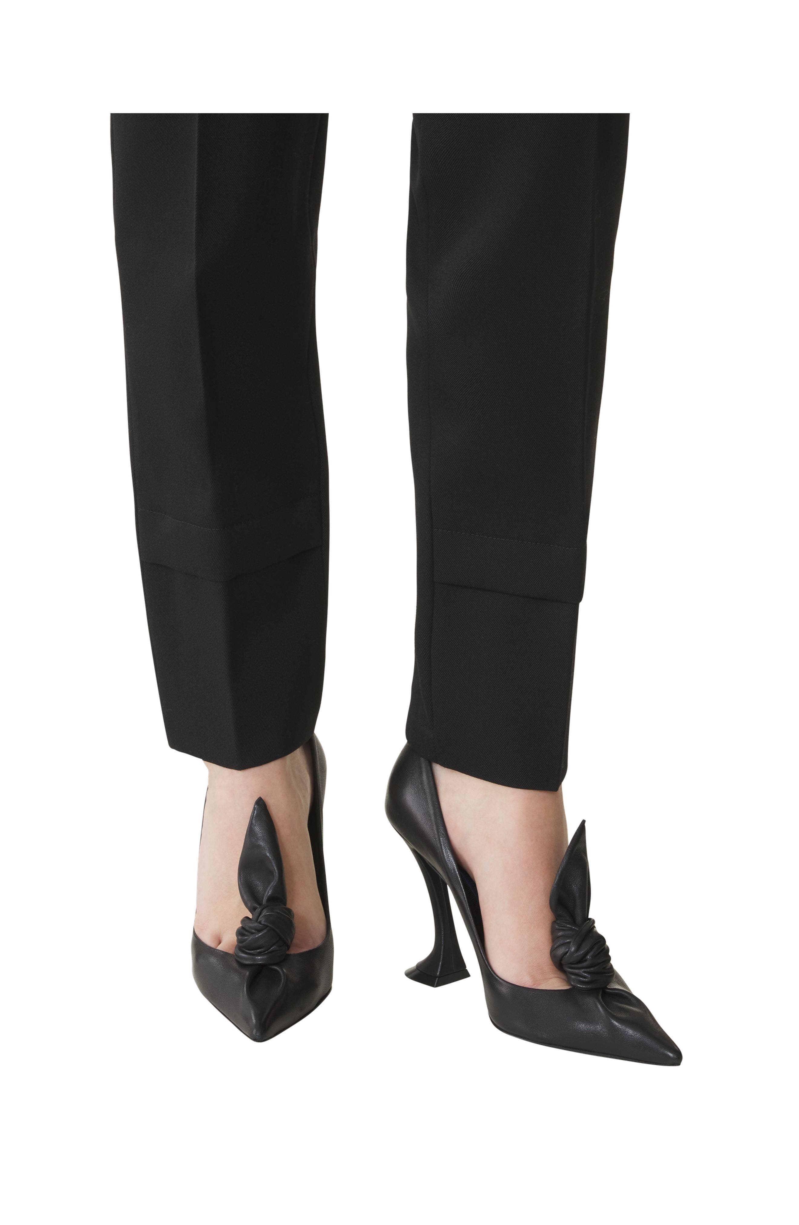 Lanvin Midnight Step Leather Bow Pump, Alternate, color, 