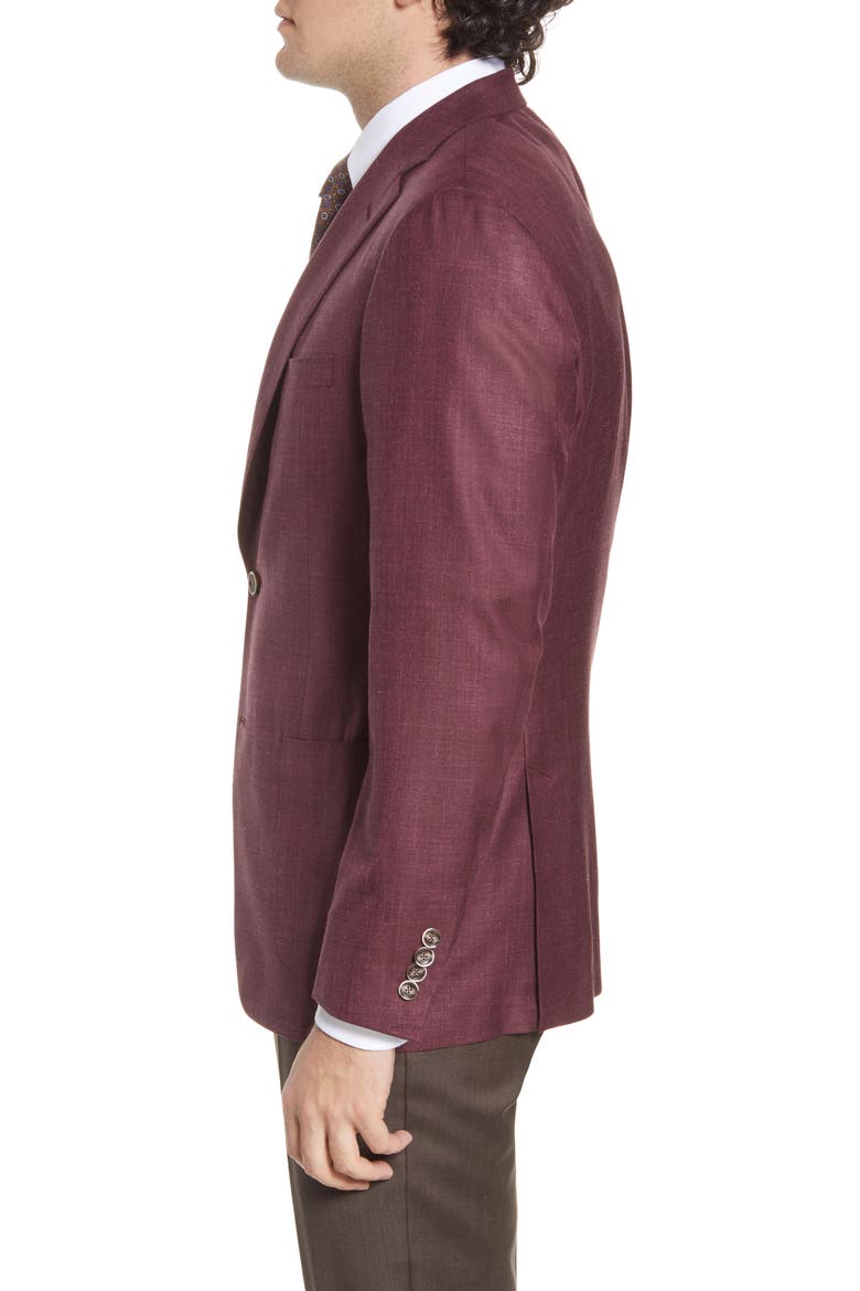 Classic Fit Solid Wool Blend Sport Coat, Alternate, color, BURGUNDY