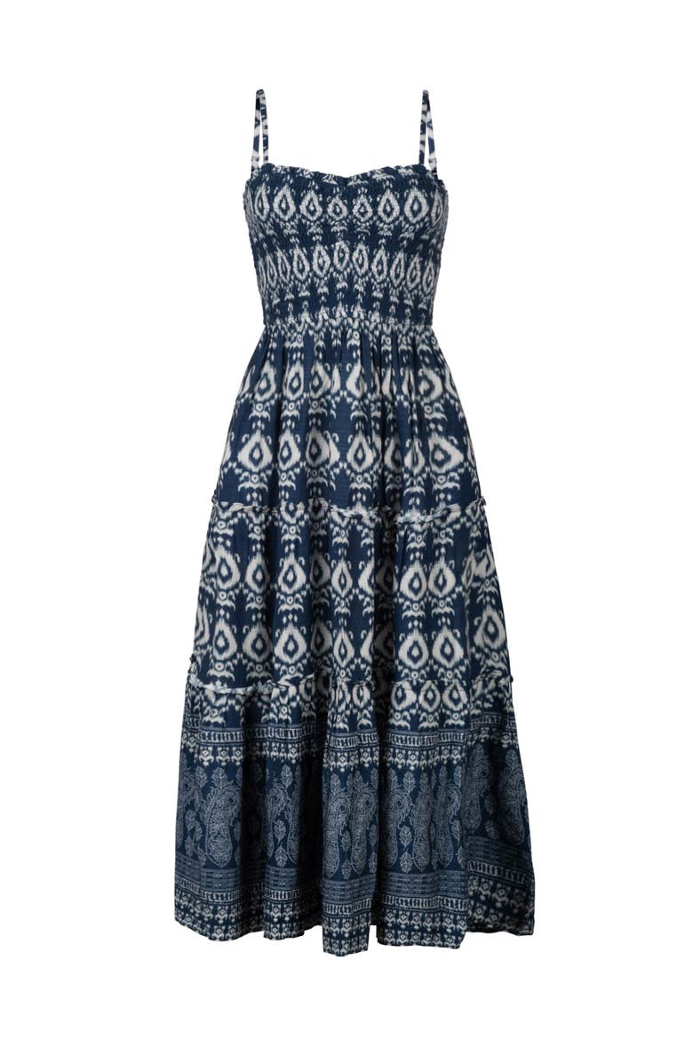Cecilia Smocked Tiered Maxi Dress, Alternate, color, Tivara Ikat