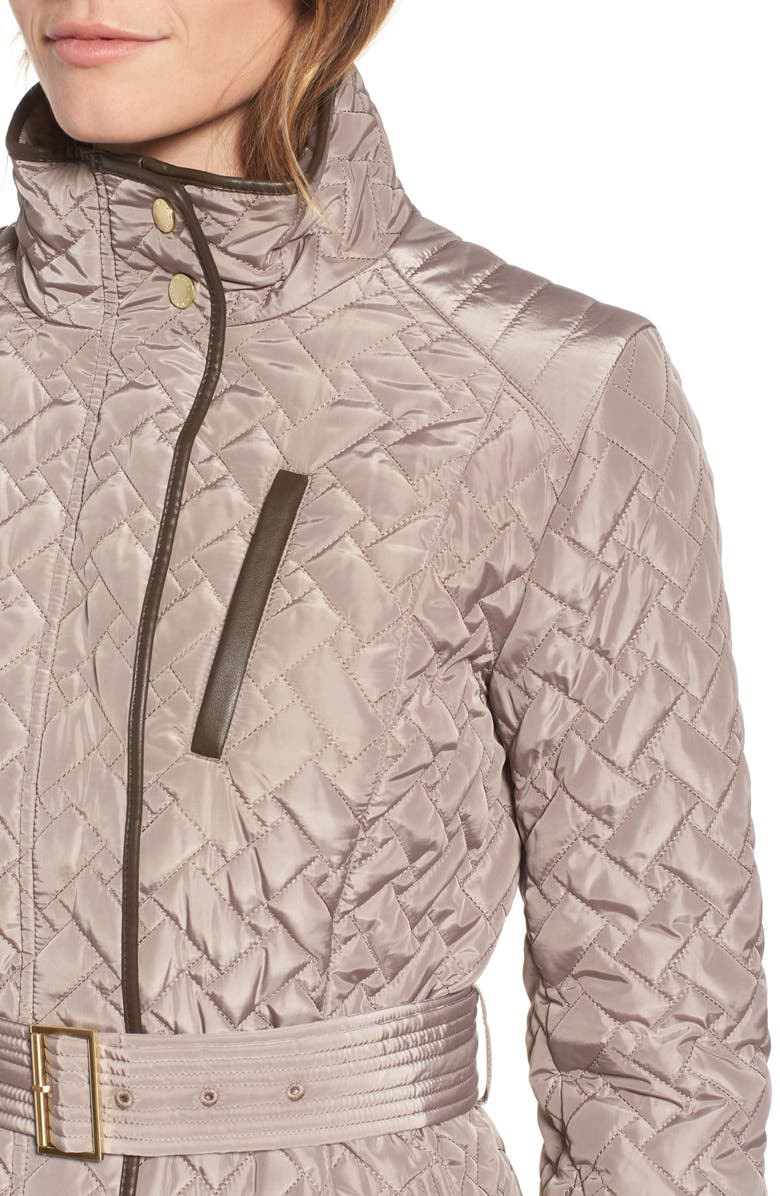Cole Haan Signature Belted Quilted Coat, Alternate, color,
