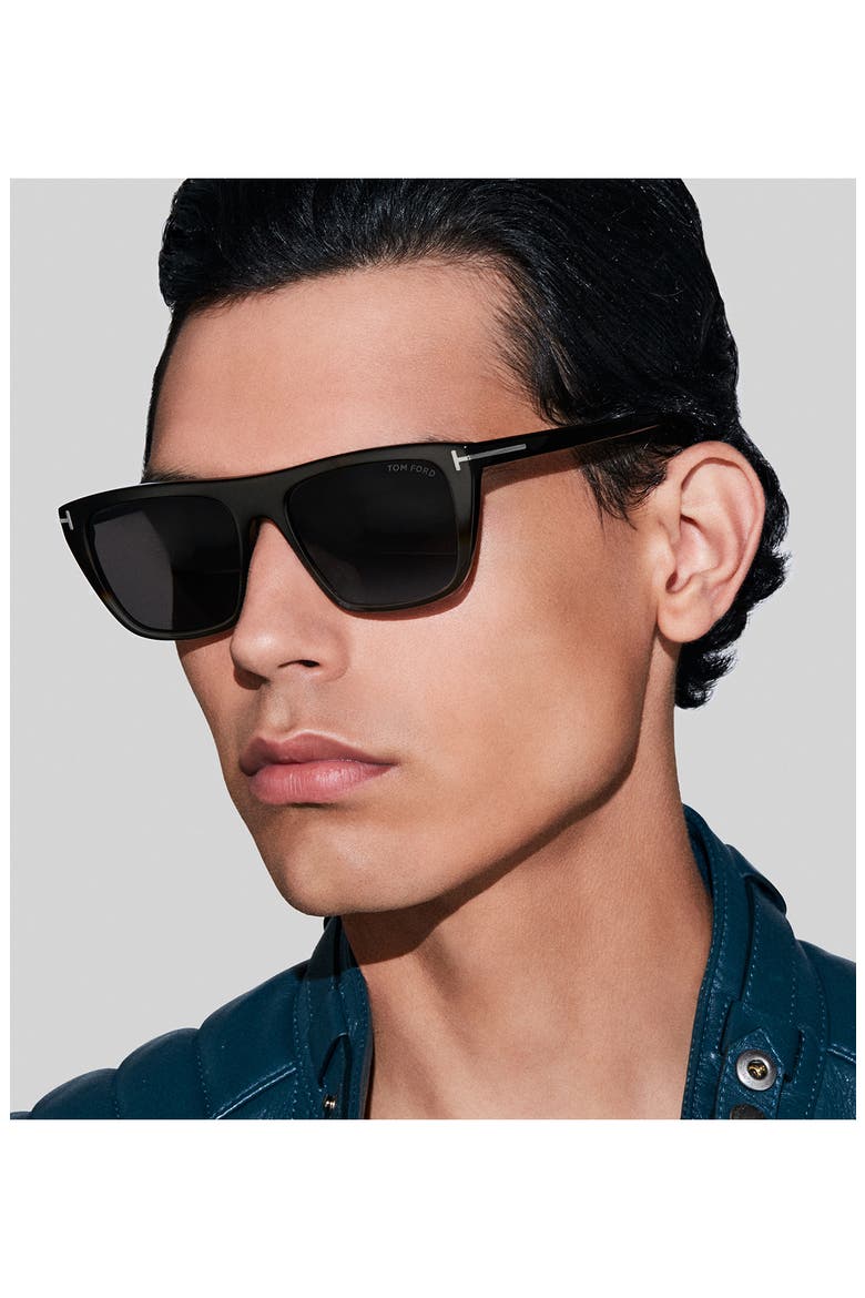 Aslan 56mm Rectangular Sunglasses, Alternate, color, HAVANA INTO GREY HAVANA