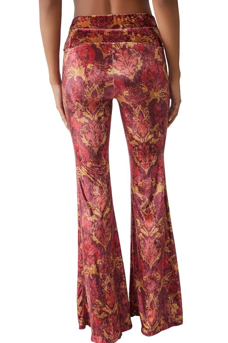 Hold Me Closer Flared Pants, Alternate, color, FLAME COMBO