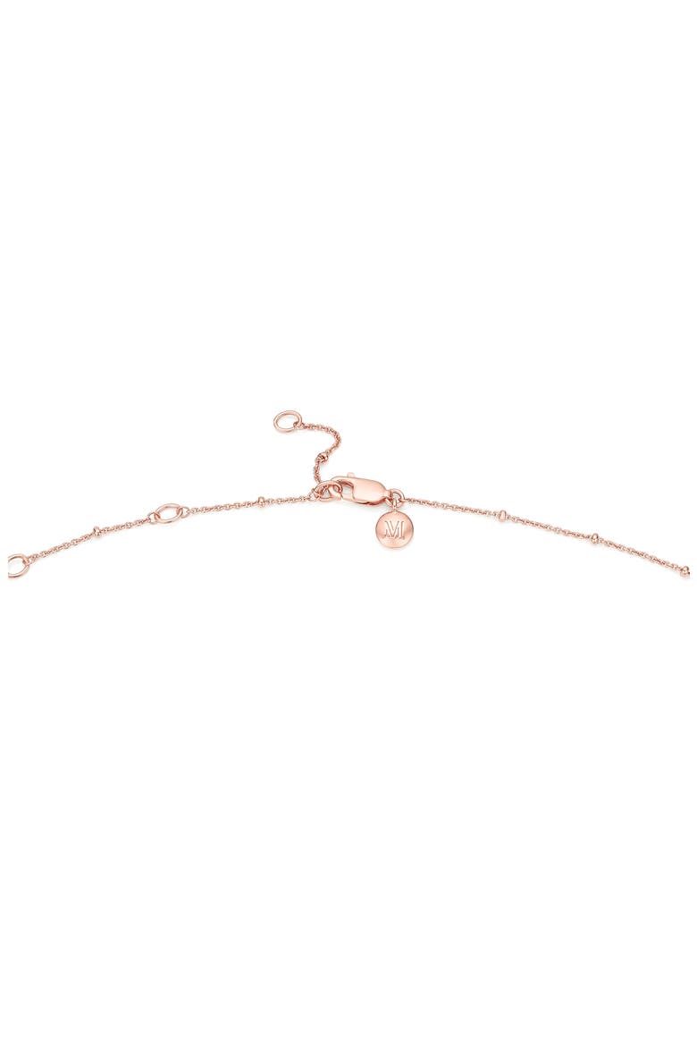 16-Inch Fine Bead Station Necklace, Alternate, color, ROSE GOLD