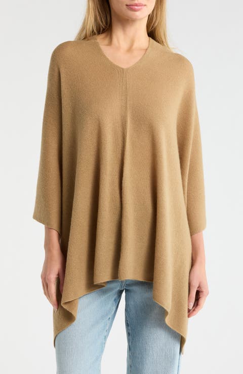 Cowl Neck Knit Poncho