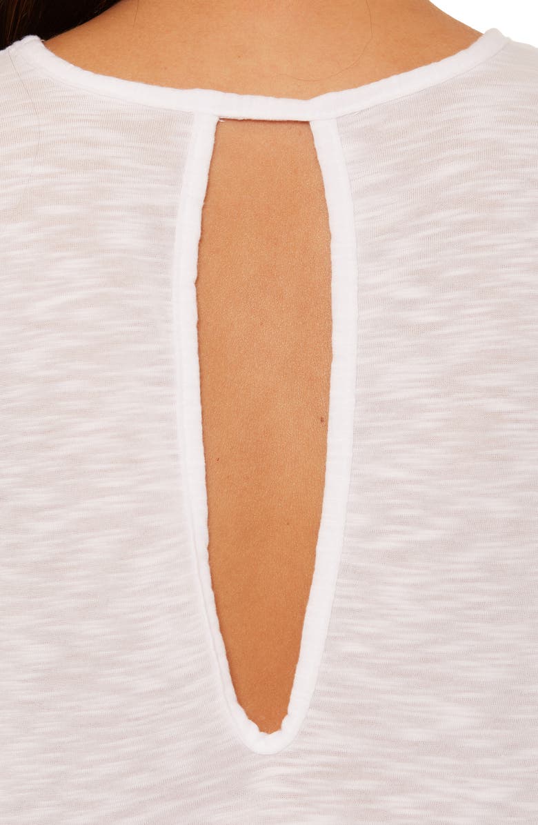 Becca Breezy Basics Tie Waist Cover-Up Dress, Alternate, color, White