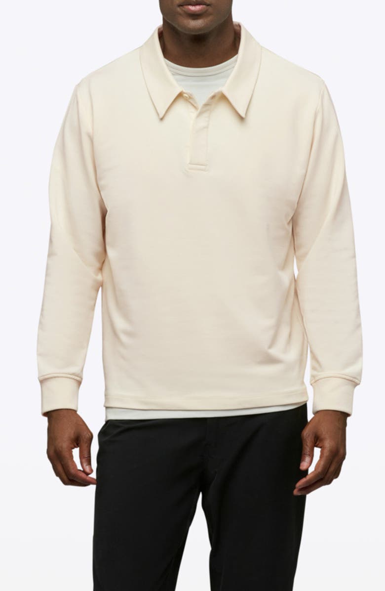 Cuts Hyperloop Long Sleeve Polo, Main, color, Ivory