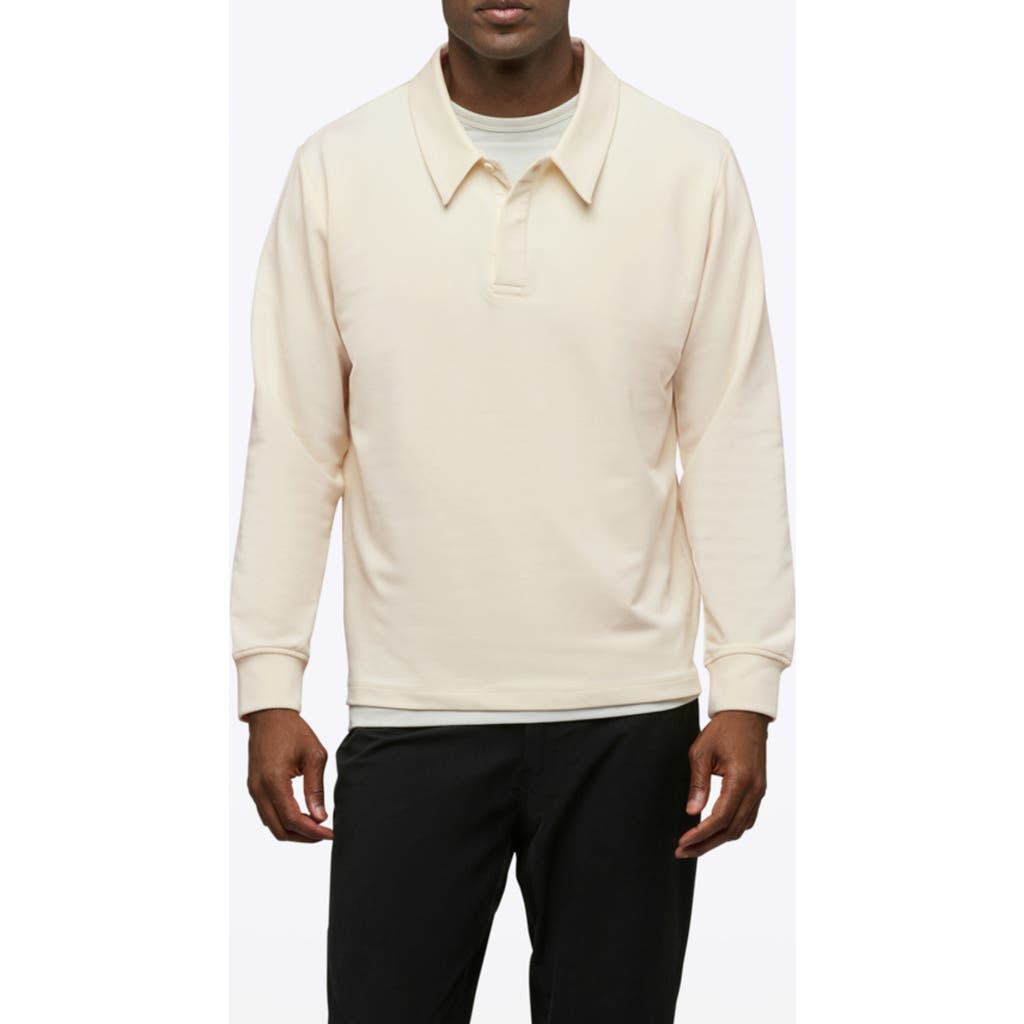 Cuts Hyperloop Long Sleeve Polo In White