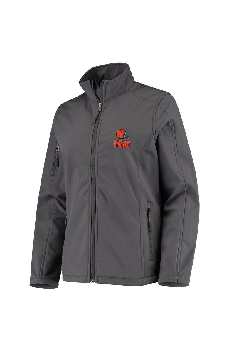 DUNBROOKE Women's Gray Cleveland Browns Full-Zip Sonoma Softshell Jacket, Alternate, color, 
