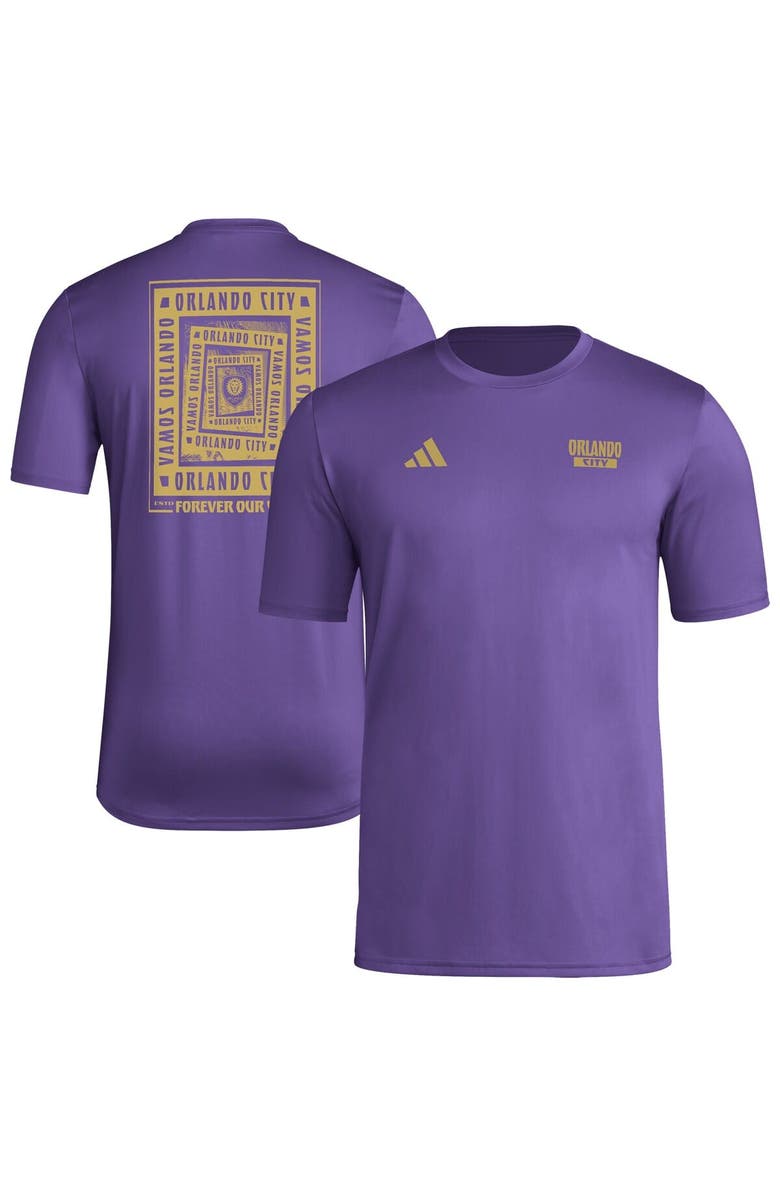 adidas Men's adidas Purple Orlando City SC Local Wrap T-Shirt, Main, color, Purple