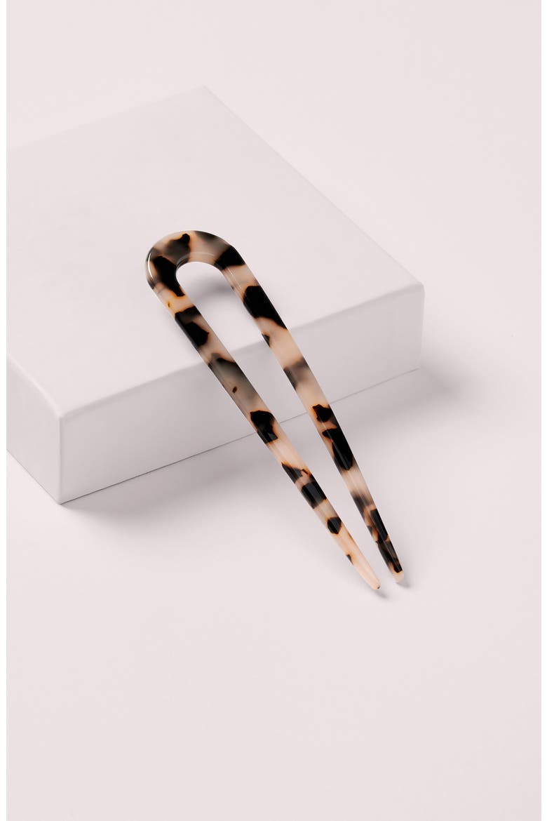 Sleek Tortoise Chignon Knot Hair Pin, Alternate, color, NO COLOR