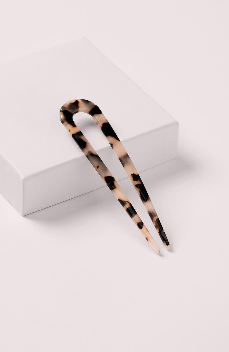 The Hair Edit Sleek Tortoise Chignon Knot Hair Pin, Alternate, color,