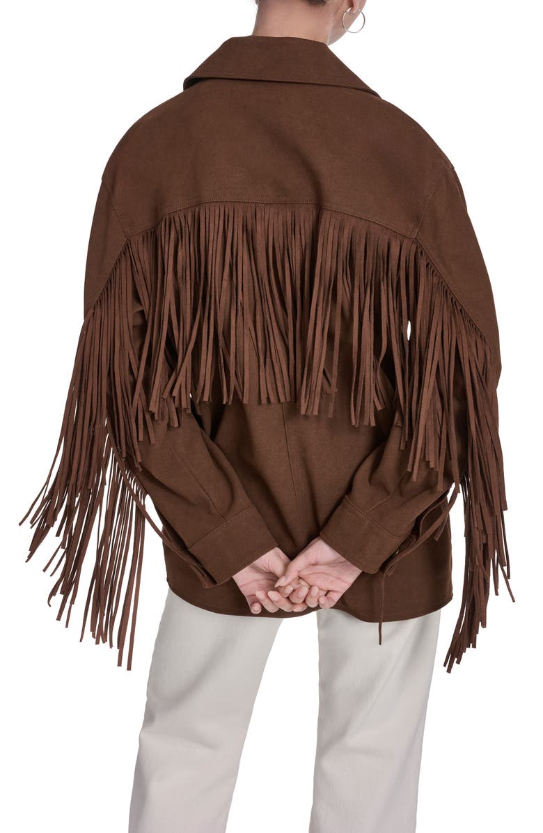 Levi's Fringe Faux Suede Chore Jacket, Alternate, color, Maple