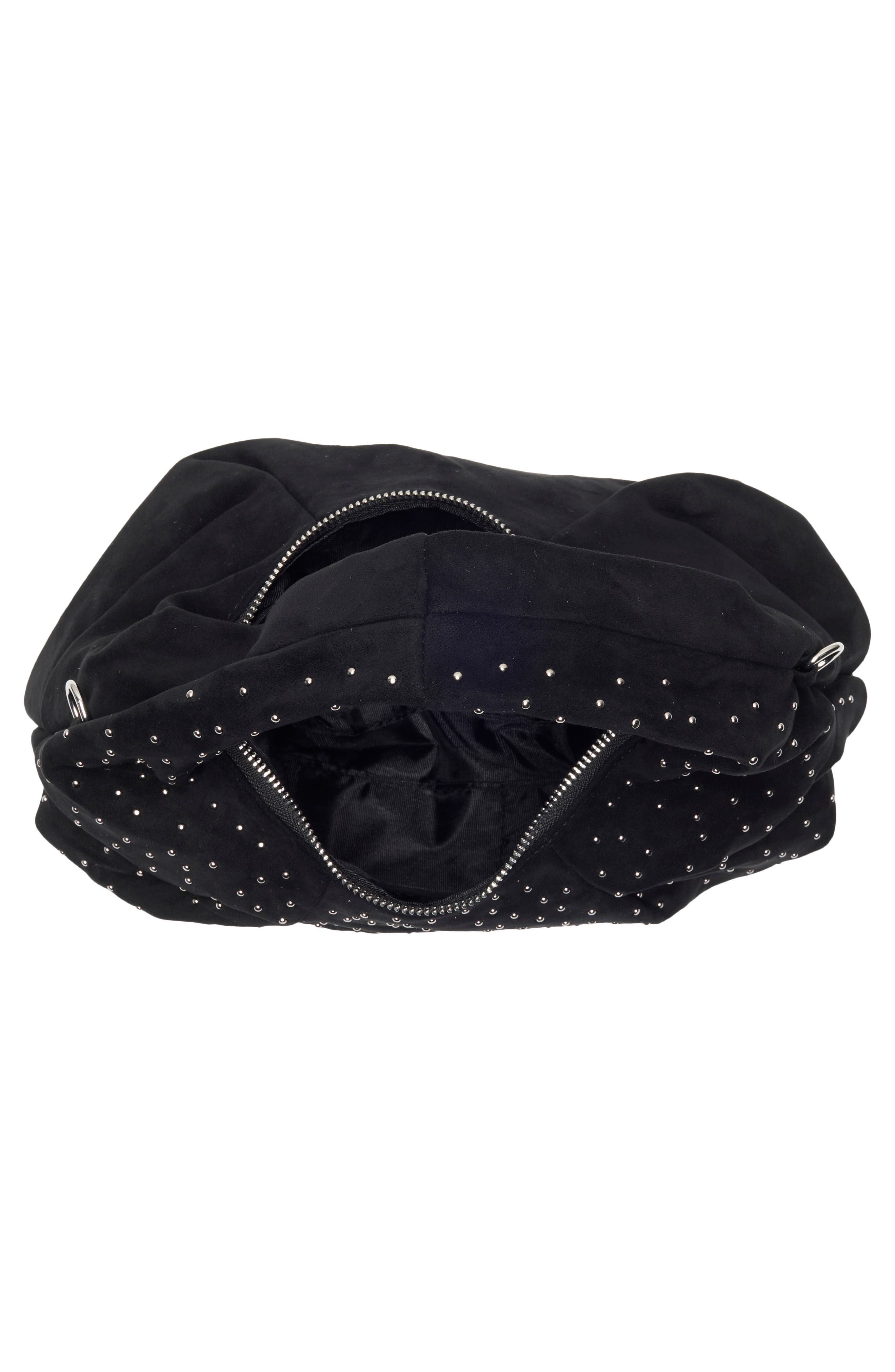 URBAN EXPRESSIONS HANDBAGS Studded Hobo Bag, Alternate, color, Black