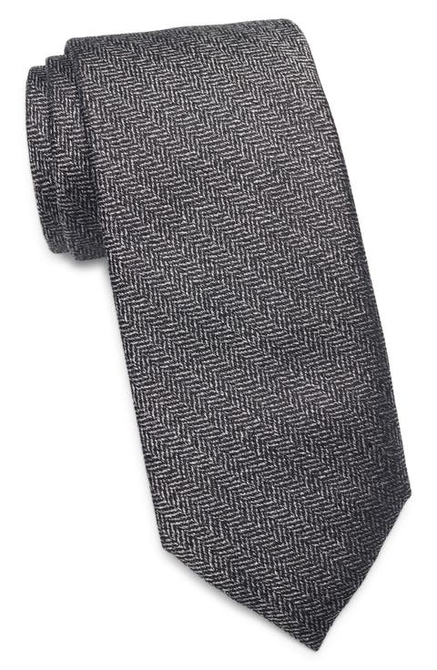 Newbury Herringbone Silk Tie