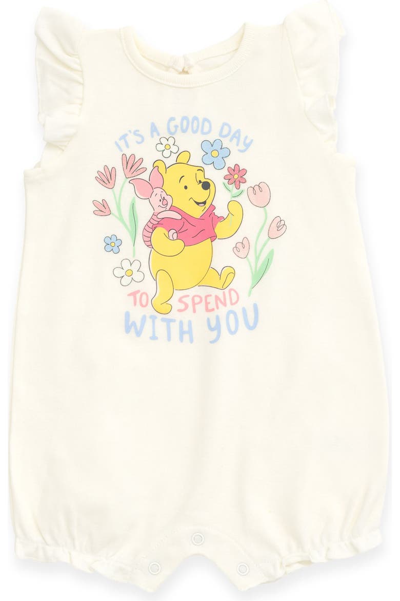 Winnie the Pooh 2-Pack One Piece Bubble Rompers, Alternate, color, Ivory Pink Pooh