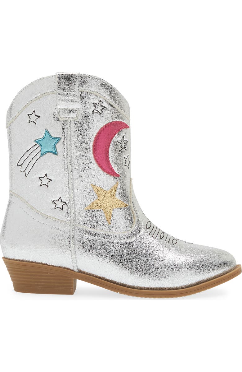 Tucker + Tate Spring Metallic Western Boot, Alternate, color, Silver Multi