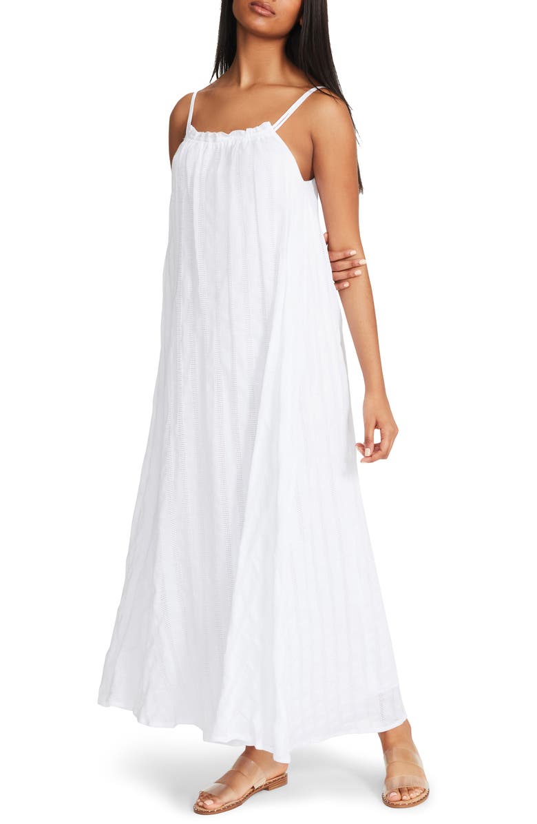 BB Dakota by Steve Madden Flowget About It Stripe Cotton Midi Dress, Main, color, 