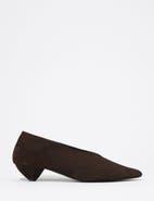 BIMBA Y LOLA Suede Low Heel Court Shoe
