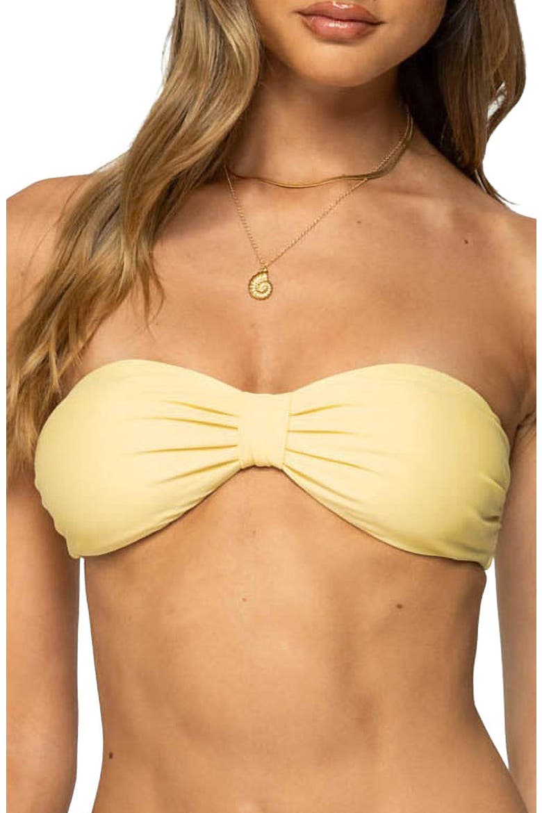 Anais Bandeau Bikini Top, Main, color, YELLOW