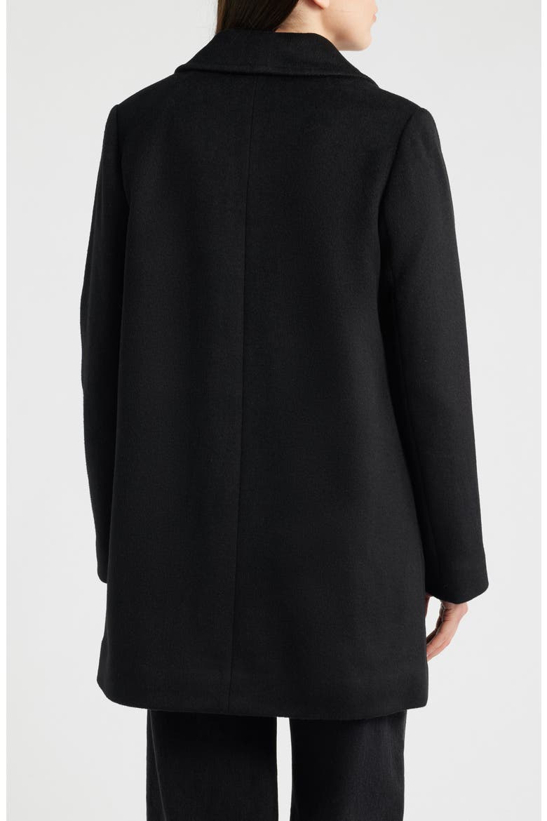 Wool Blend Peacoat, Alternate, color, BLACK