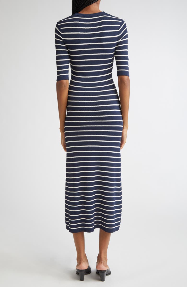 Altuzarra Kitty Stripe Sweater Dress, Alternate, color, Navy/ Ivory
