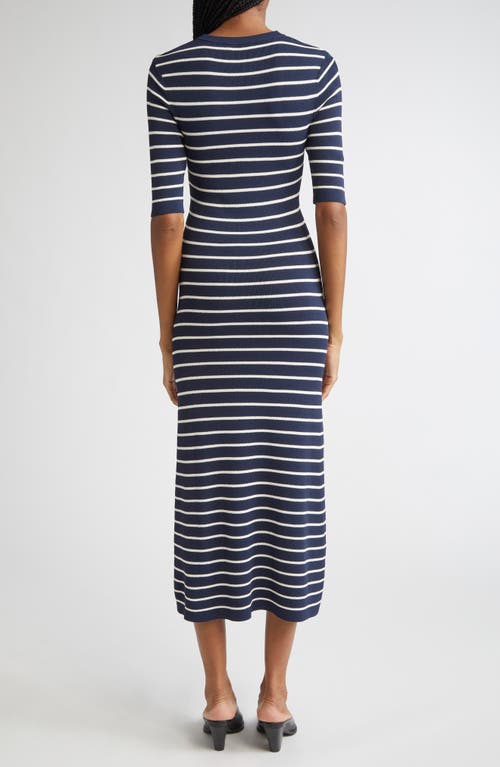 Altuzarra Kitty Stripe Sweater Dress In Blue