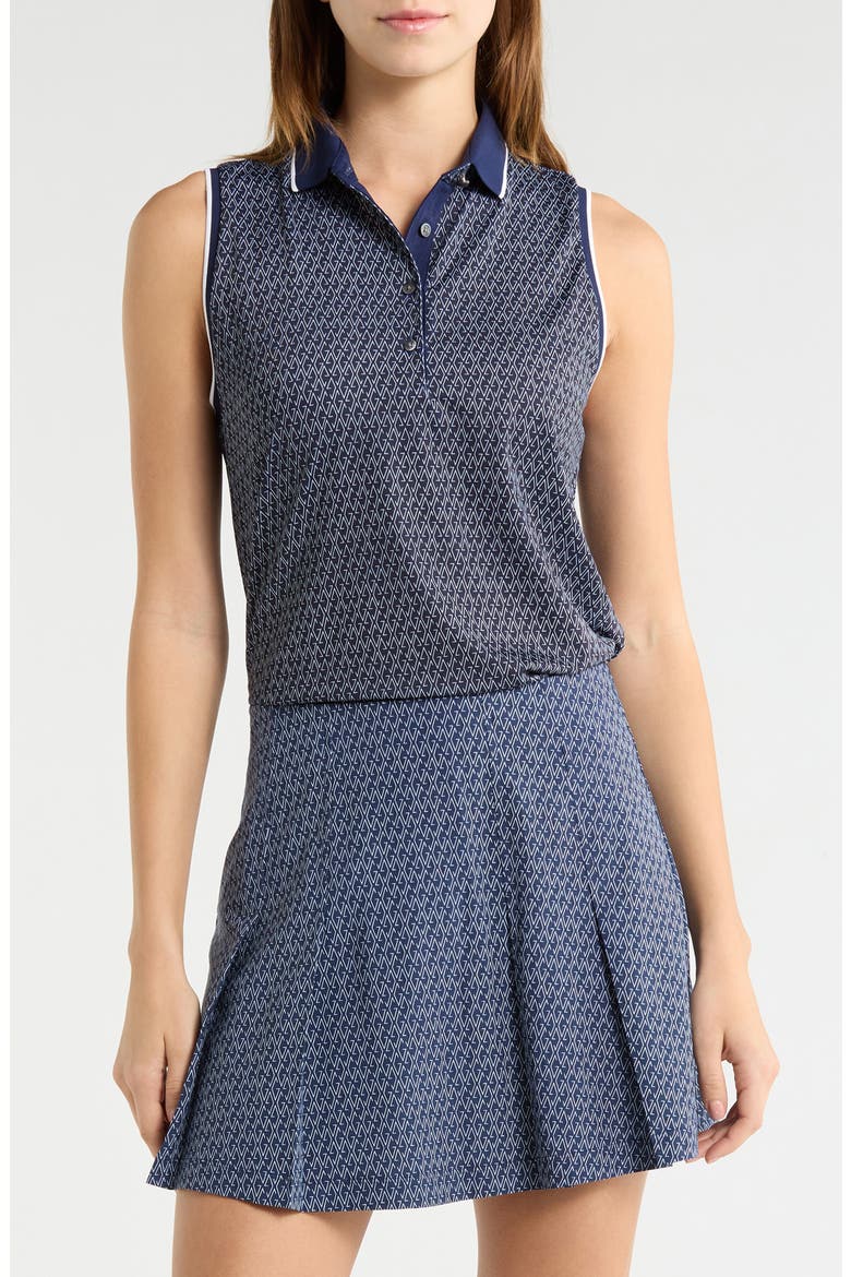 G-Thing Scarlett Sleeveless Polo, Main, color, MALTESE BLUE