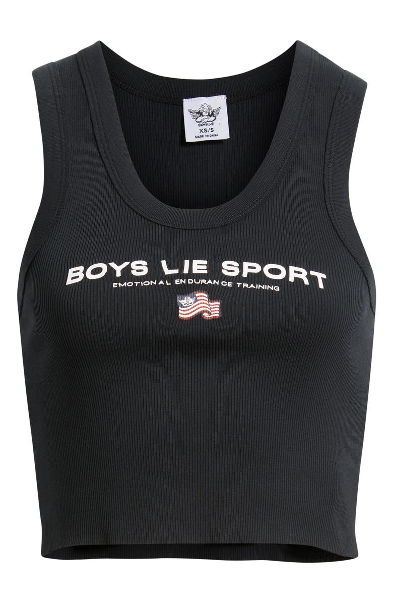 BOYS LIE Randy Graphic Ribbed Tank, Alternate, color, Black
