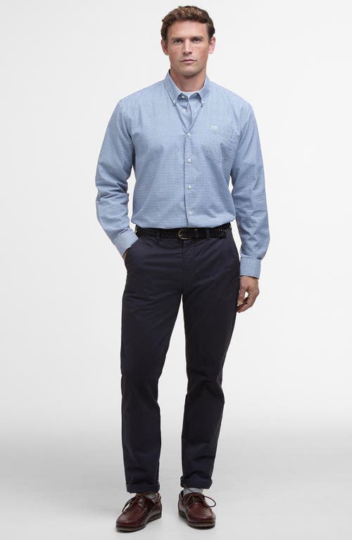 Barbour Finwell Tailored Fit Gingham Button-down Shirt In Sky