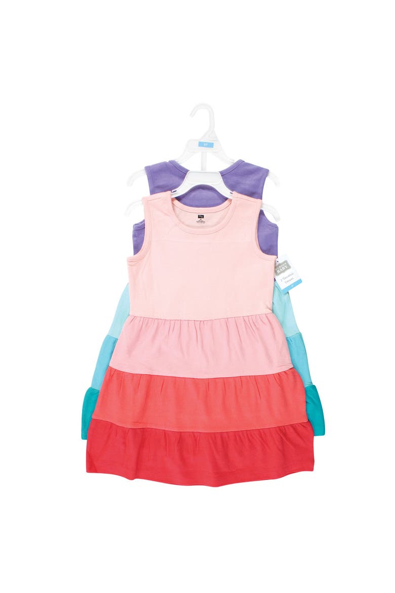 Two Pack Baby Dress Set, Alternate, color, Ombre Coral Teal