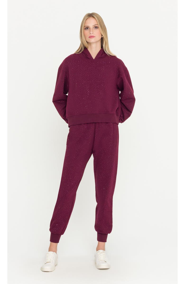 Generation Love Renae Compact Crystal Hoodie, Main, color, Red