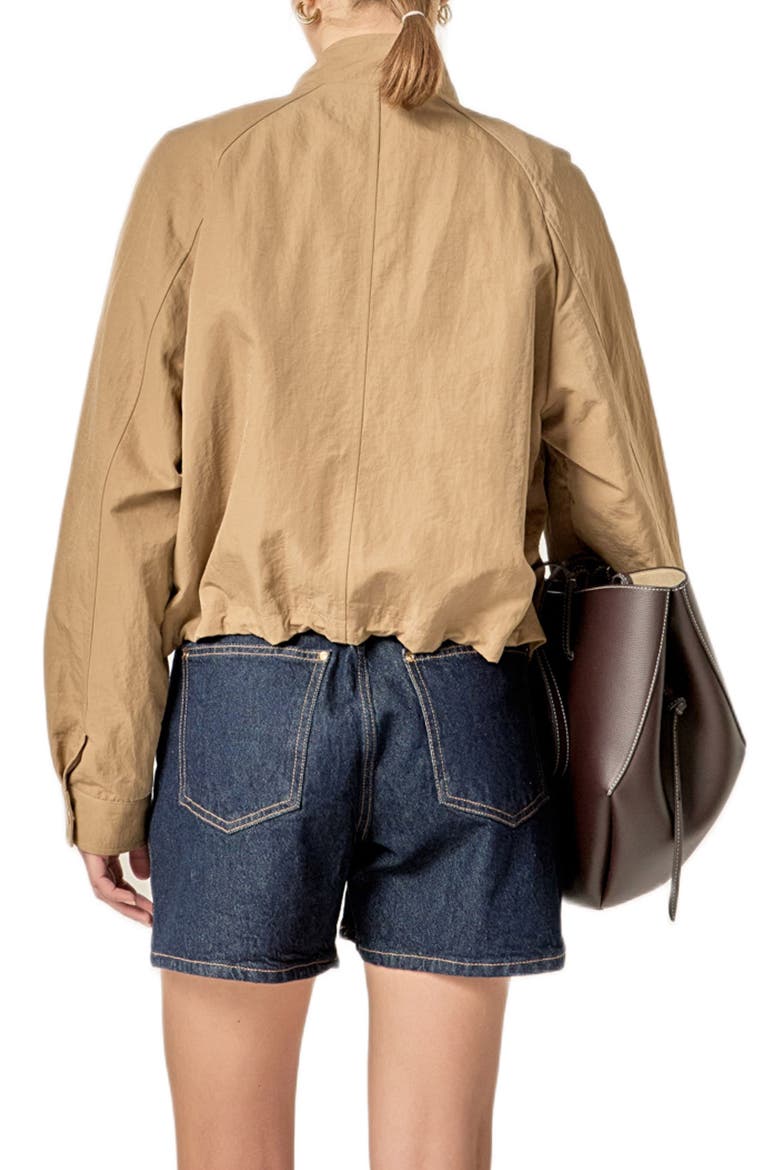 Snap Bomber Jacket, Alternate, color, BEIGE