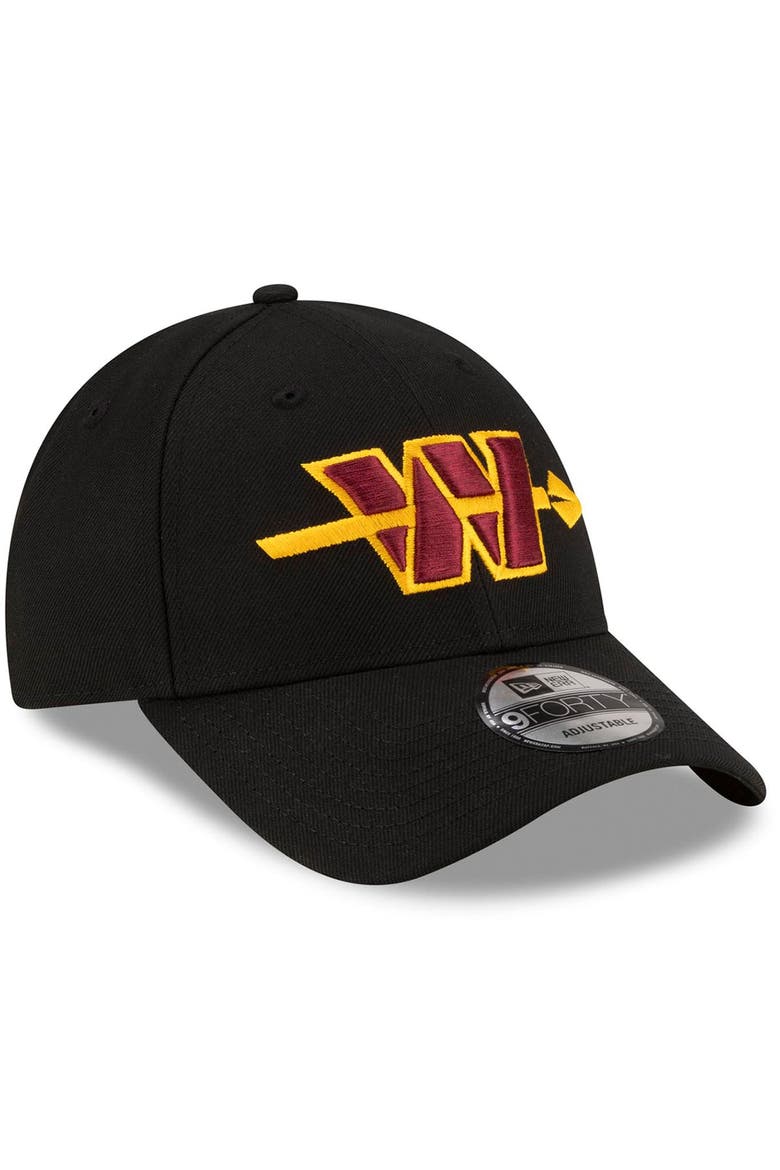 Men's New Era Black Washington Commanders Alternate 9FORTY Adjustable Hat, Alternate, color, Black