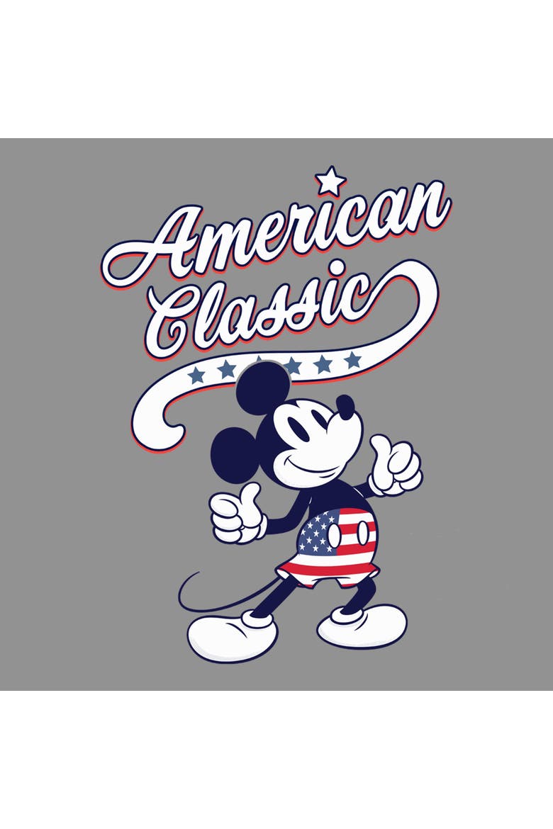 Junior's Mickey & Friends Retro American Classic  Sweatshirt, Alternate, color, Heather Gray