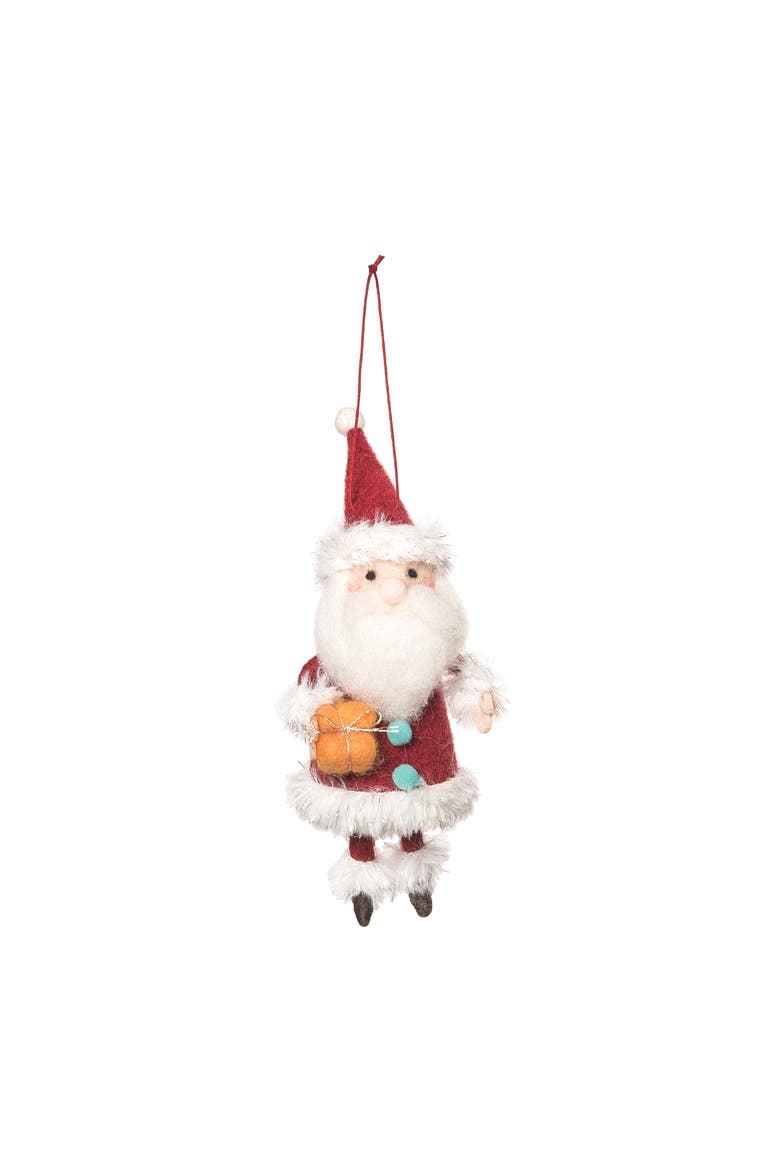 Santa Gift Ornament, Main, color, Red