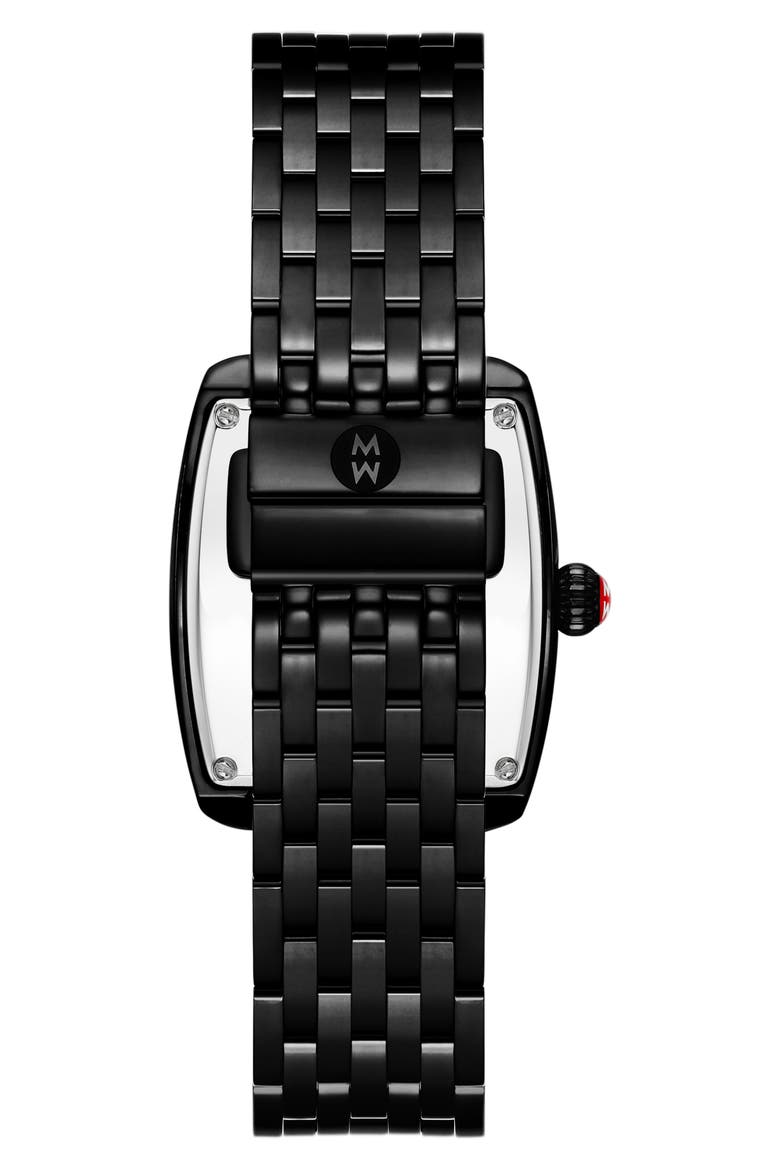 Mini Urban Noir Diamond Bracelet Watch, 29mm x 35mm, Alternate, color, BLACK