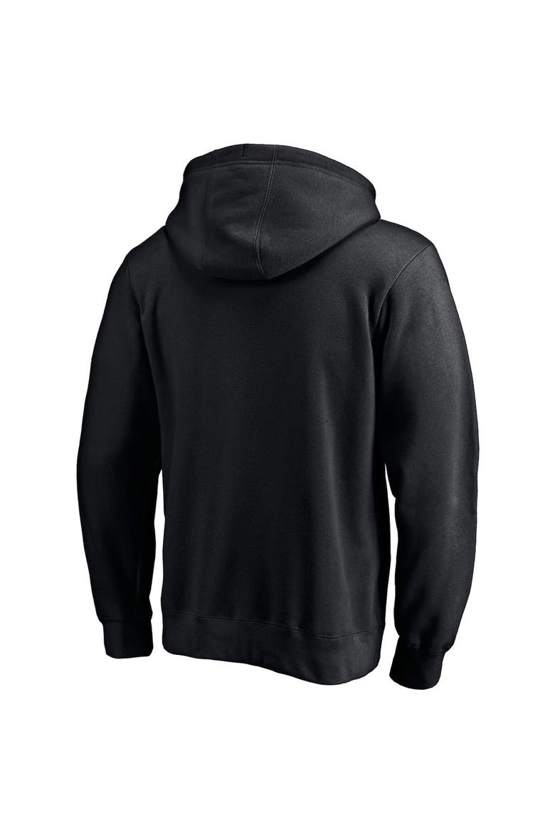 Men's Fanatics Branded Black San Jose Sharks Team Lockup Fitted Pullover Hoodie, Alternate, color, Black