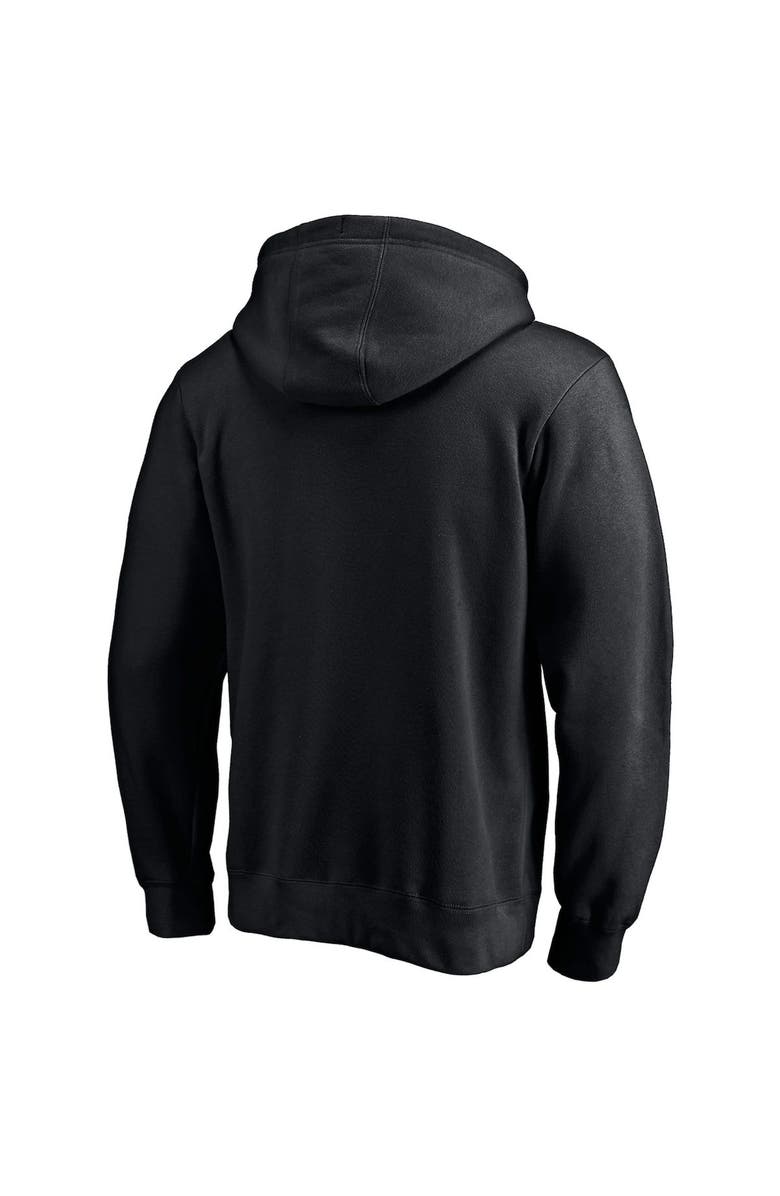 FANATICS Men's Fanatics Branded Black San Jose Sharks Team Lockup Fitted Pullover Hoodie, Alternate, color,