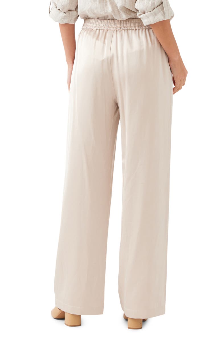 Karen Kane Satin Wide Leg Pants, Alternate, color, Khaki