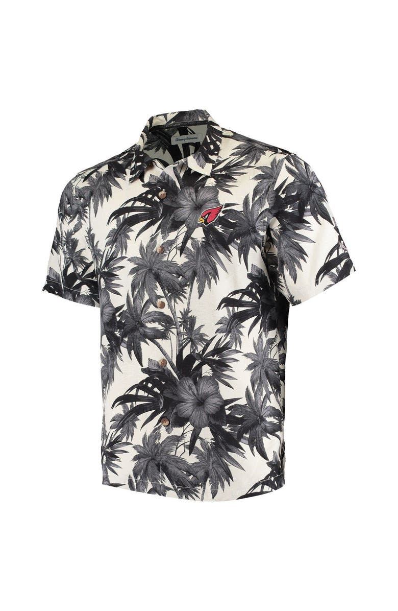 Tommy Bahama Men's Tommy Bahama Black Arizona Cardinals Sport Harbor Island Hibiscus Camp Button-Up Shirt, Alternate, color,